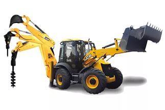 Экскаватор-погрузчик JCB с буром